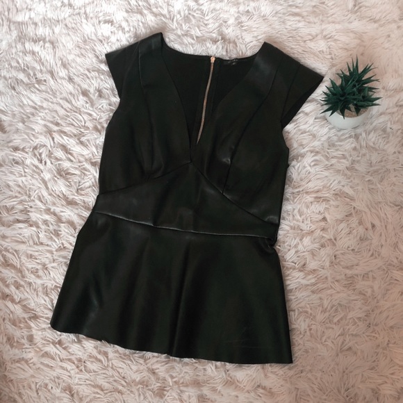 Dynamite leather peplum top - Picture 2 of 3